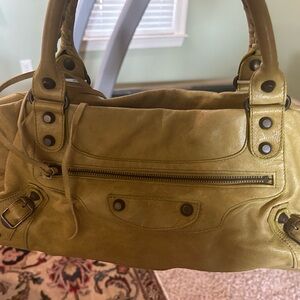 Balenciaga Twiggy Mustard Yellow 2005 chèvre leather